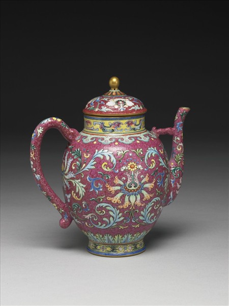 洋彩錦上添花壺