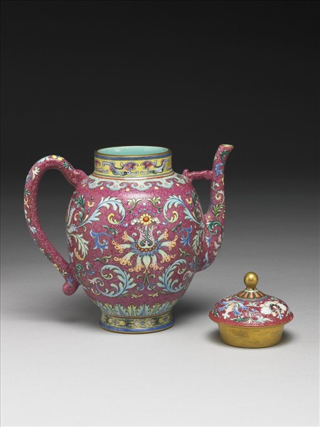 洋彩錦上添花壺