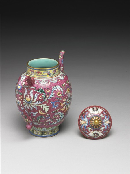 洋彩錦上添花壺