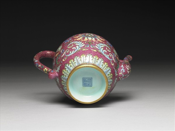 洋彩錦上添花壺