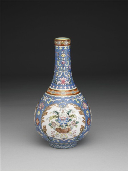 洋彩翠地錦上添花膽瓶