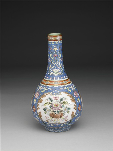 洋彩翠地錦上添花膽瓶