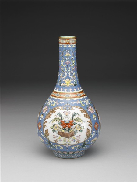 洋彩翠地錦上添花膽瓶