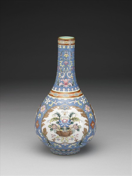 洋彩翠地錦上添花膽瓶