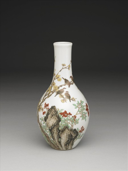 琺瑯彩家雀膽瓶