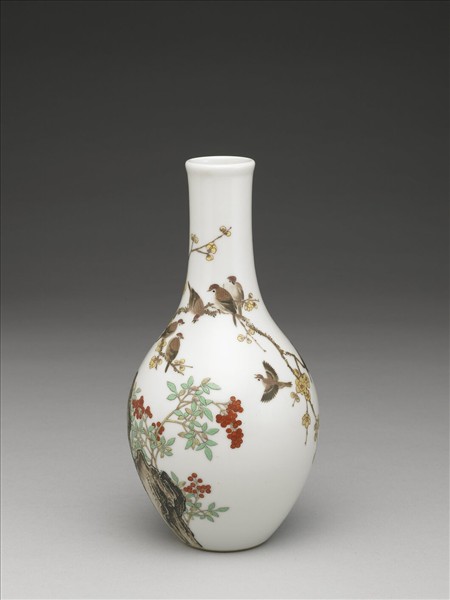 琺瑯彩家雀膽瓶