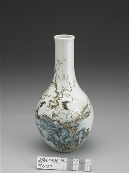 洋彩海鶴來朝膽瓶