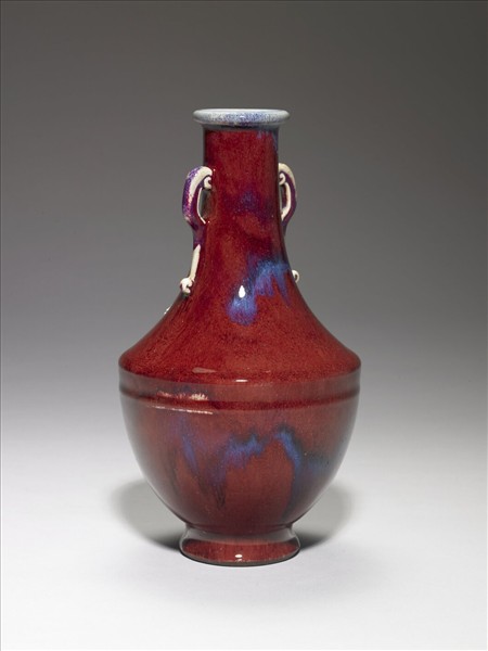 爐鈞釉雙耳瓶