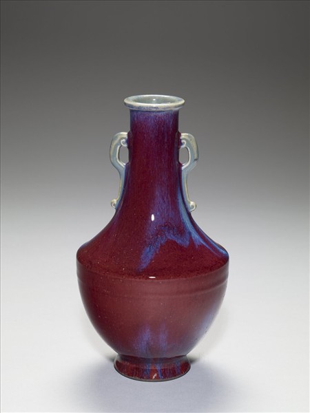 爐鈞釉雙耳瓶