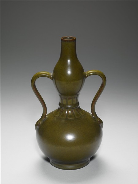 茶葉末釉雙耳葫蘆瓶