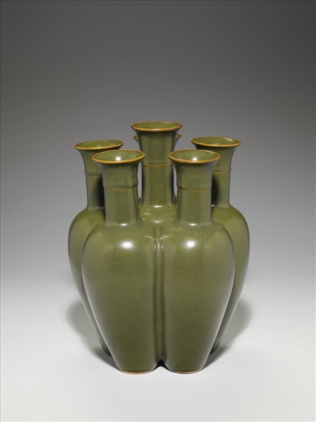 茶葉末釉六連瓶