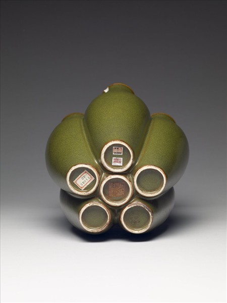 茶葉末釉六連瓶