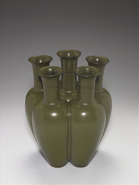 茶葉末釉六連瓶