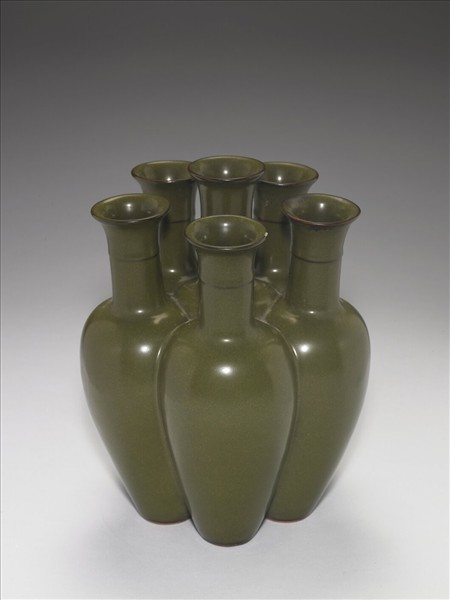 茶葉末釉六連瓶