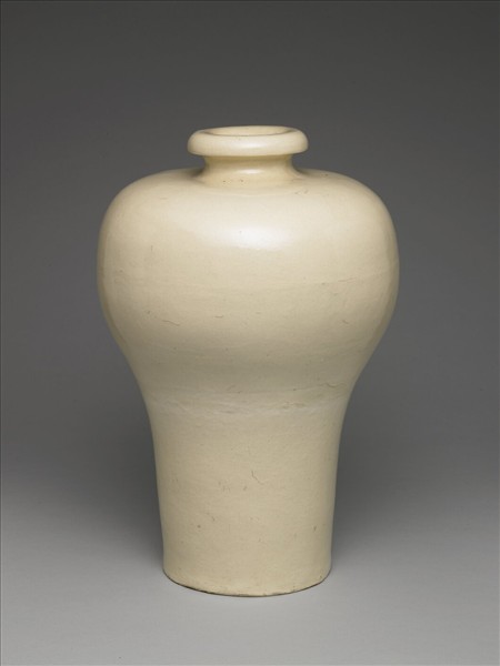 彭窯 白瓷梅瓶