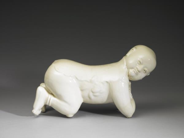 彭窯 白瓷嬰兒枕