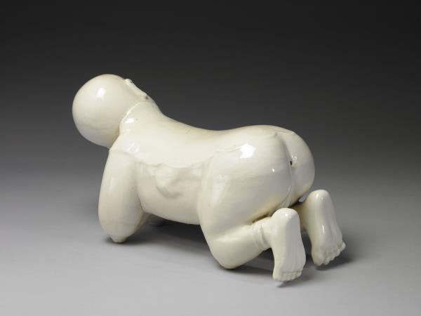 彭窯 白瓷嬰兒枕