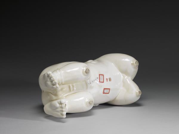 彭窯 白瓷嬰兒枕