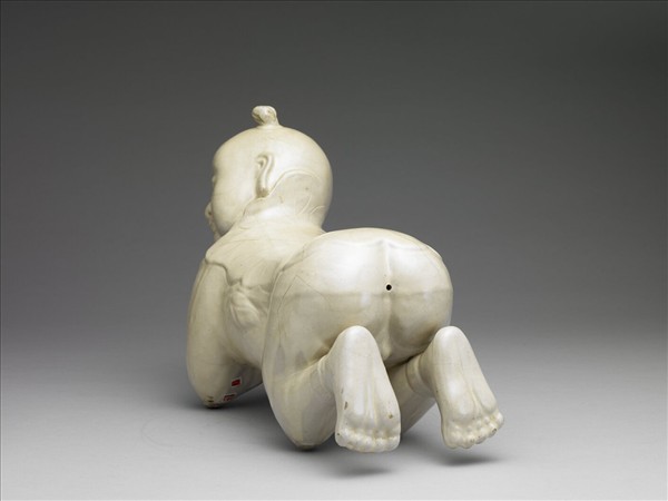 彭窯 白瓷嬰兒枕