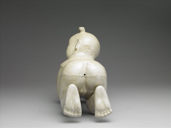 彭窯 白瓷嬰兒枕