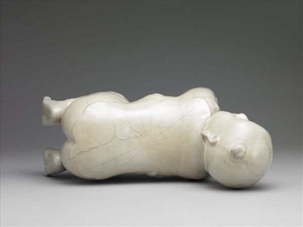 彭窯 白瓷嬰兒枕