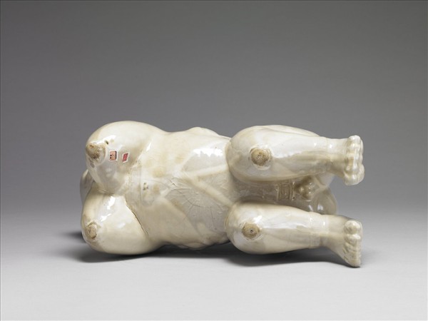 彭窯 白瓷嬰兒枕