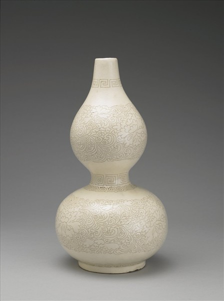 彭窯 白瓷葫蘆瓶