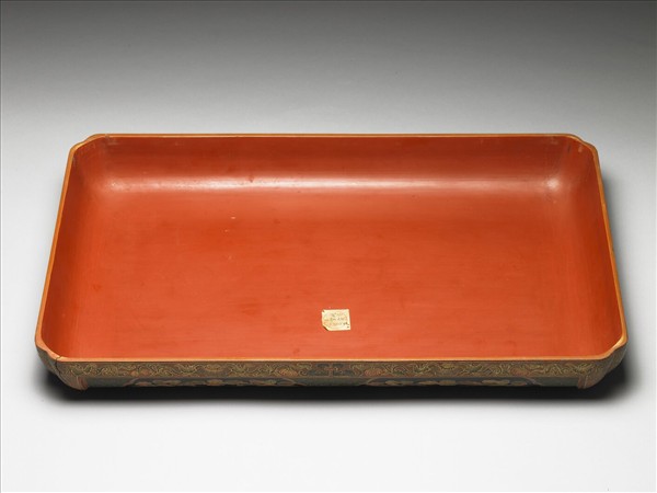 鎗金填漆五穀豐登圖長方盒