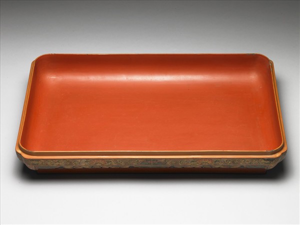 鎗金填漆五穀豐登圖長方盒