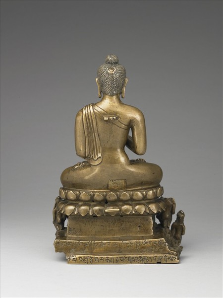 印度 喀什米爾 七世紀 黃銅 佛坐像