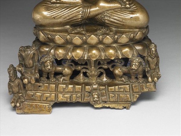 印度 喀什米爾 七世紀 黃銅 佛坐像