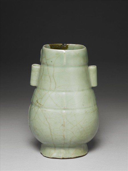 官窯 青瓷貫耳壺