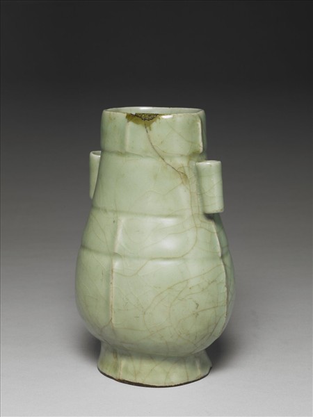 官窯 青瓷貫耳壺