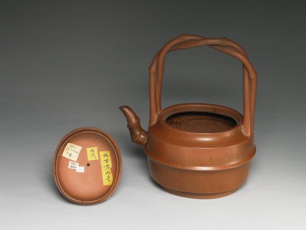 紫砂竹節提梁壺