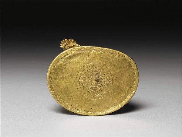 銅鎏金綠度母像