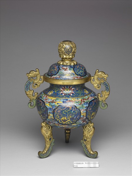 掐絲琺瑯三足鼎