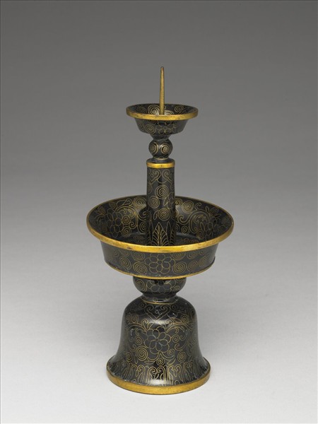 掐絲琺瑯燭台（五供）