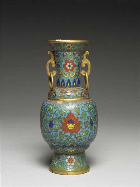 掐絲琺瑯瓶（五供）