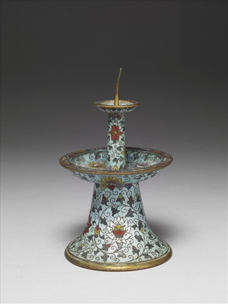 掐絲琺瑯燭台（五供）