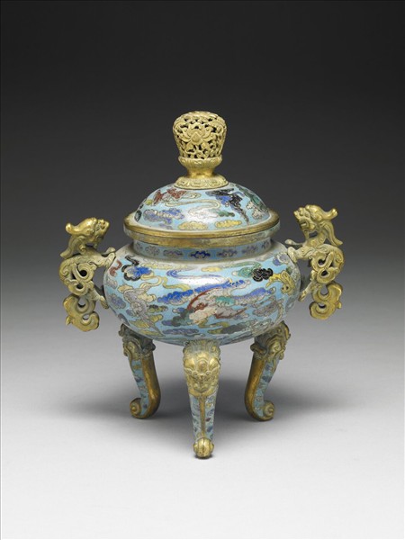 掐絲琺瑯香爐（五供）