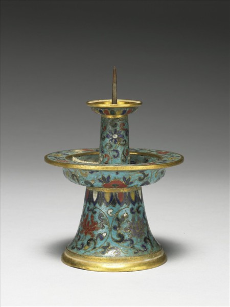 掐絲琺瑯燭台（五供）