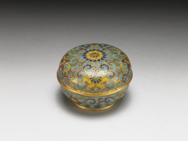 仿清招絲琺瑯鏡 故宮博物院複製品 仿清招絲琺瑯鏡