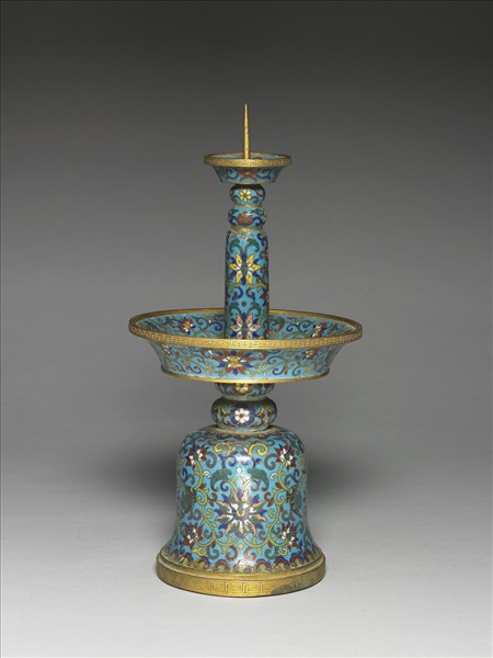 掐絲琺瑯燭台（五供）
