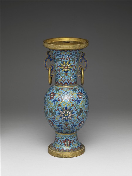 掐絲琺瑯瓶（五供）