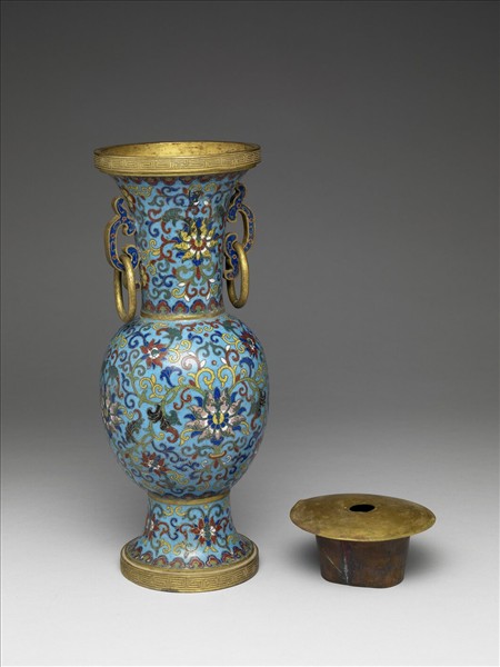 掐絲琺瑯瓶（五供）