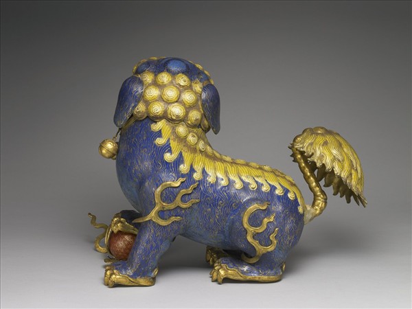 掐絲琺瑯獅子（一對）
