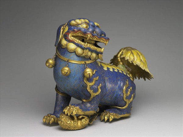 掐絲琺瑯獅子（一對）