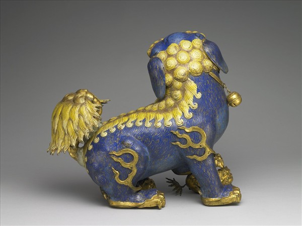 掐絲琺瑯獅子（一對）