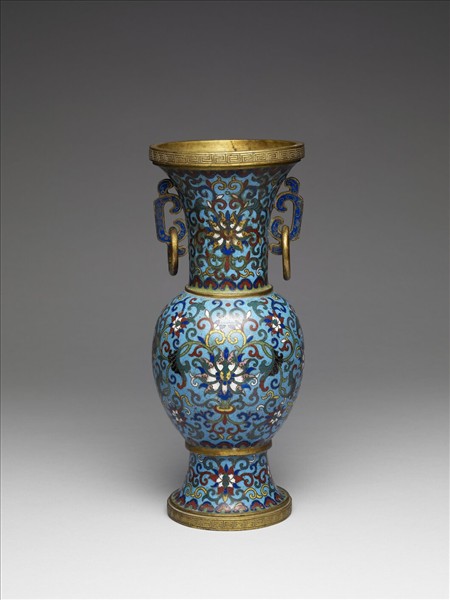 掐絲琺瑯瓶（五供）