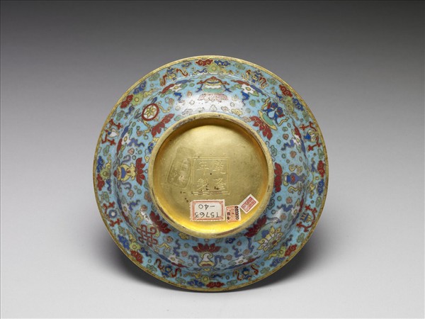 掐絲琺瑯十相自在梵文碟